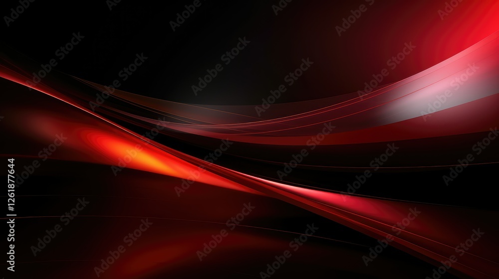 Obraz premium sleek digital background red
