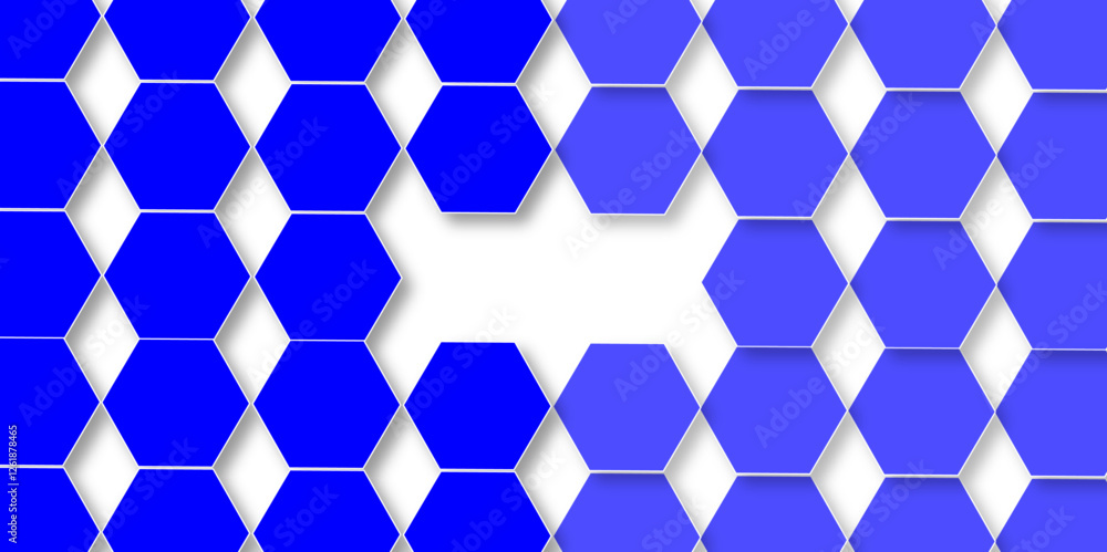 Naklejka premium Purple hexagon 3D background texture. modern abstract polygonal pattern. 3d rendering illustration. Futuristic abstract banner. white and purple lines 3d Hexagonal. honeycomb white Background.