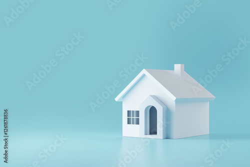 Wallpaper Mural white house on blue background Torontodigital.ca