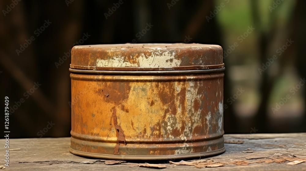 Naklejka premium can metal lid