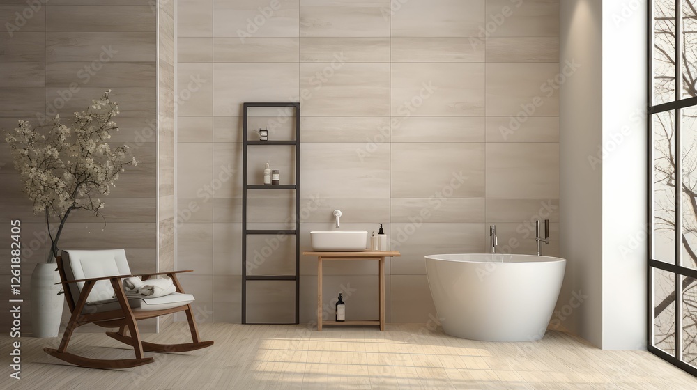 Fototapeta premium airy wood tile texture