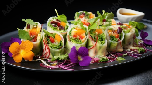 fresh vietnamese spring roll photo