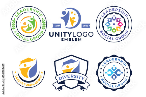 Collections Of Community  Emblem Logo Design Template