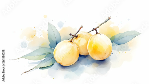 Watercolor pictures used for decoration