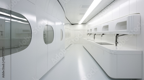 Sleek Futuristic Laboratory Interior Design