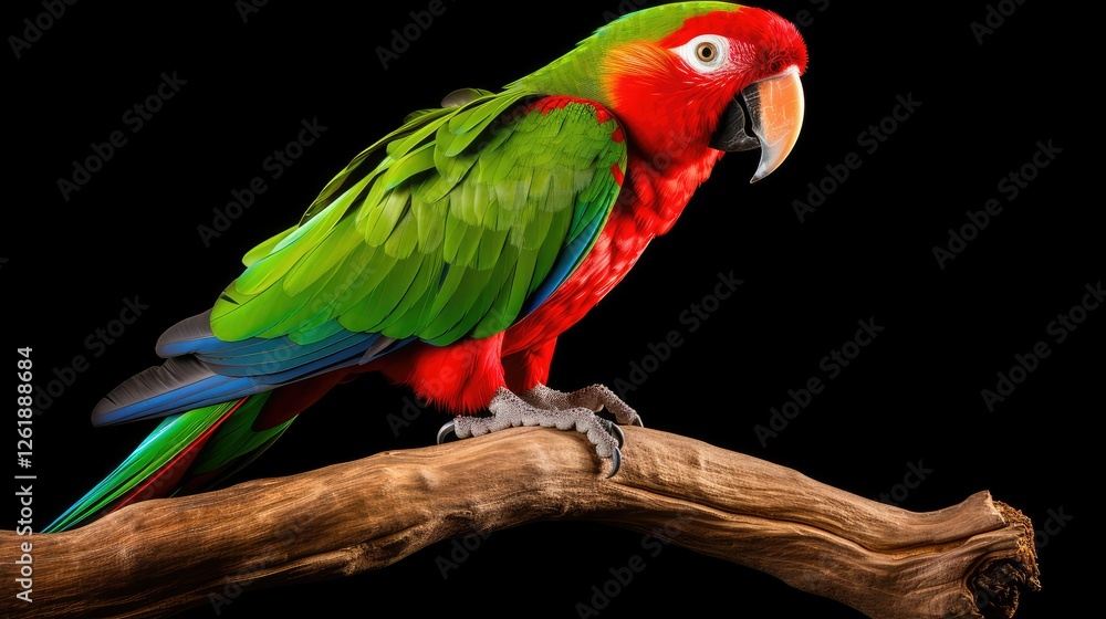 Obraz premium perched parrot isolated on white