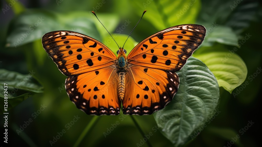Obraz premium close orange butterfly
