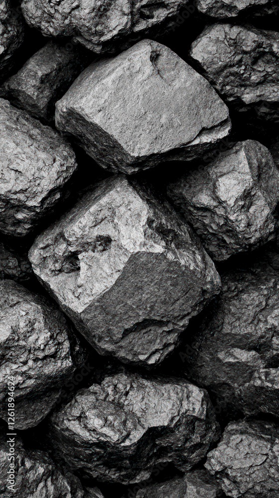 Close-Up Texture of Dark Grey Coal Rocks Close-Up Texture of Dark Grey Coal Rocks