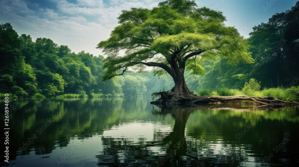 Obraz premium nature tree and water