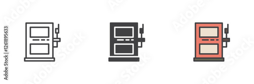 Electrical panel different style icon set