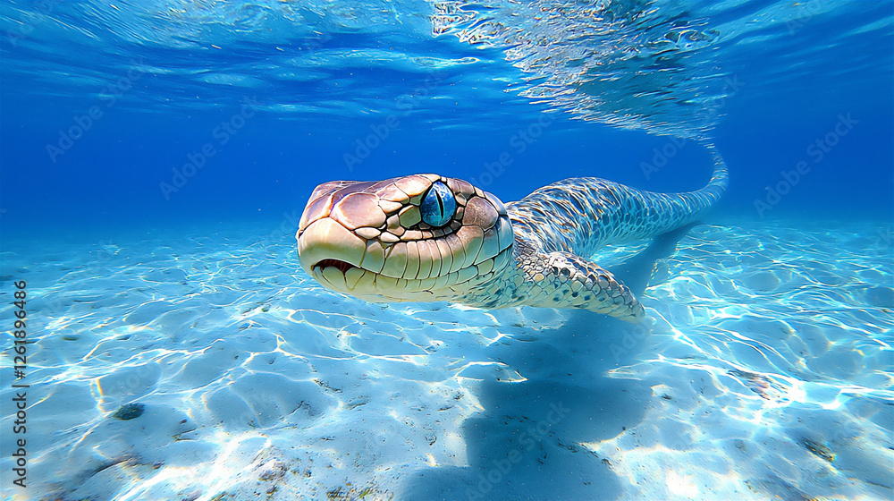 Obraz premium sea serpent near the surface