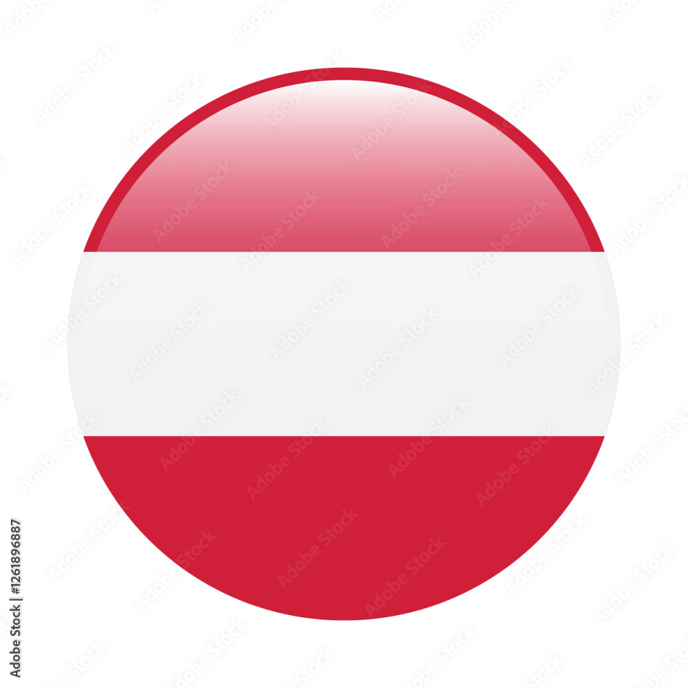 Austria circle flag logo icon digital vector illustration Austria circle flag logo icon digital vector illustration
