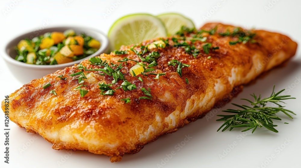 Enjoy fried catfish with a crunchy coating, featuring a crispy, seasoned crust and flaky fish inside. Enjoy fried catfish with a crunchy coating, featuring a crispy, seasoned crust and flaky fish inside.