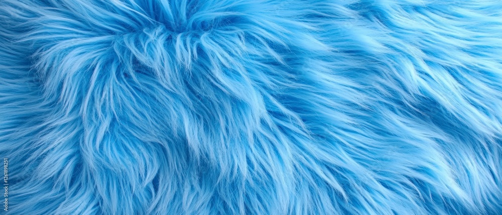 Fototapeta premium Closeup of Soft Blue Fluffy Fur Texture