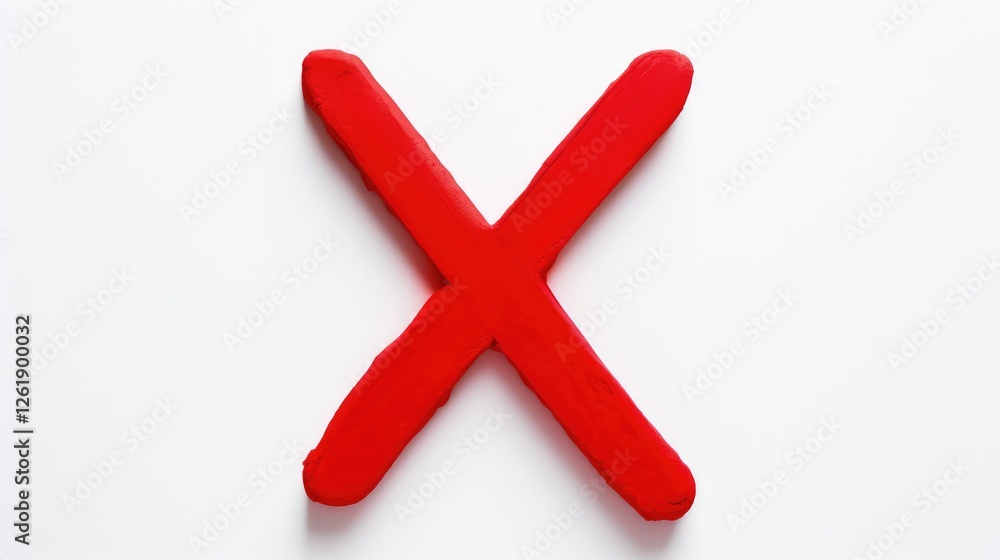 Obraz premium contrast red x