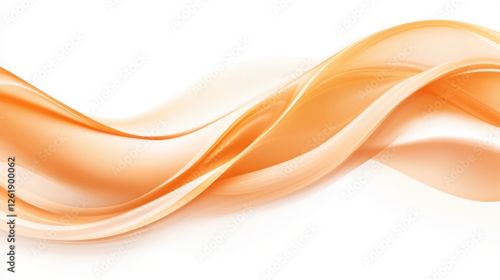 Soft orange and white abstract flowing waves with a glowing airy texture. Soft orange and white abstract flowing waves with a glowing airy texture.