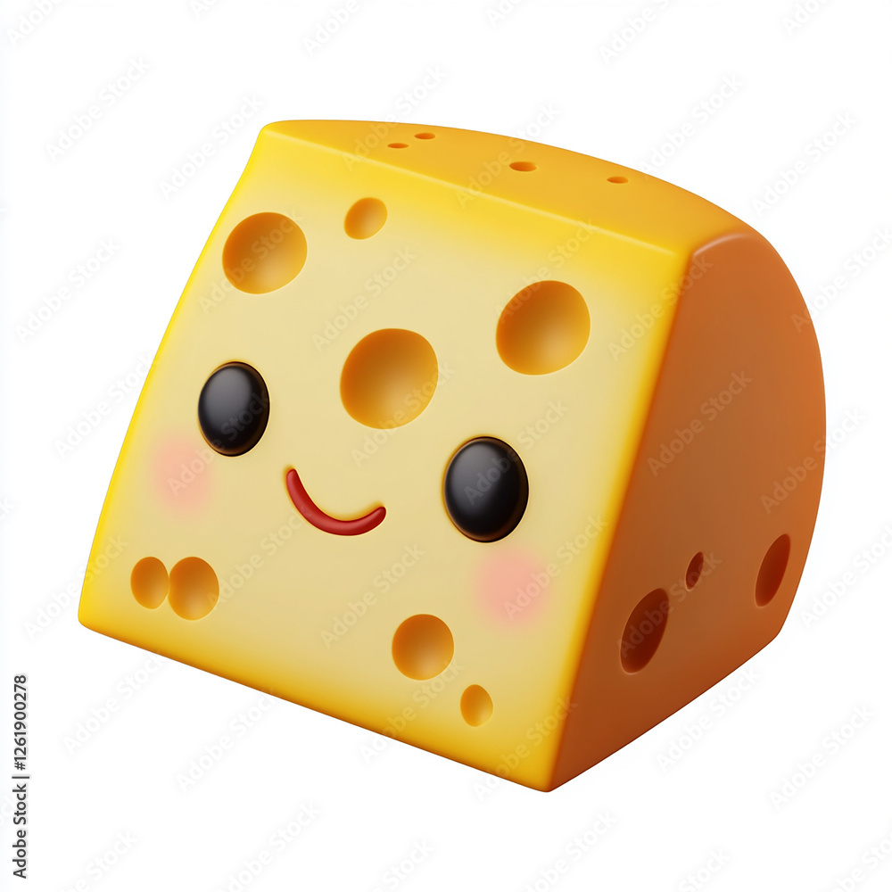 Fototapeta premium kawaii cheese wedge cute character design