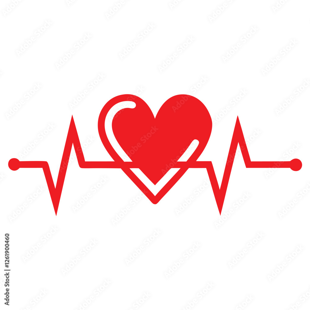 red ecg heartbeat lines with hearts collection with vector design. red ecg heartbeat lines with hearts collection with vector design.