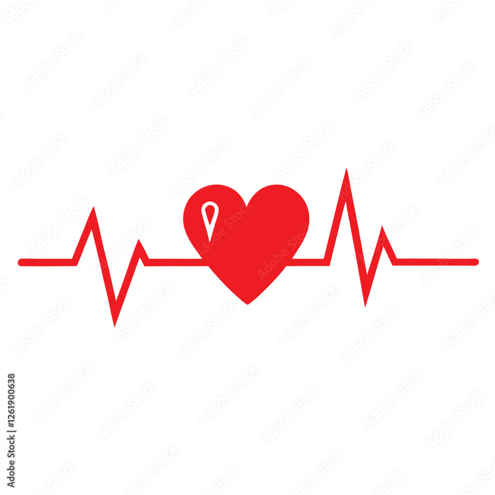 red ecg heartbeat lines with hearts collection with vector design. red ecg heartbeat lines with hearts collection with vector design.
