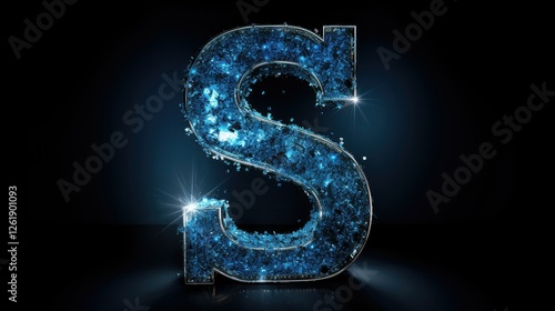 Wallpaper Mural brilliance blue letter s Torontodigital.ca