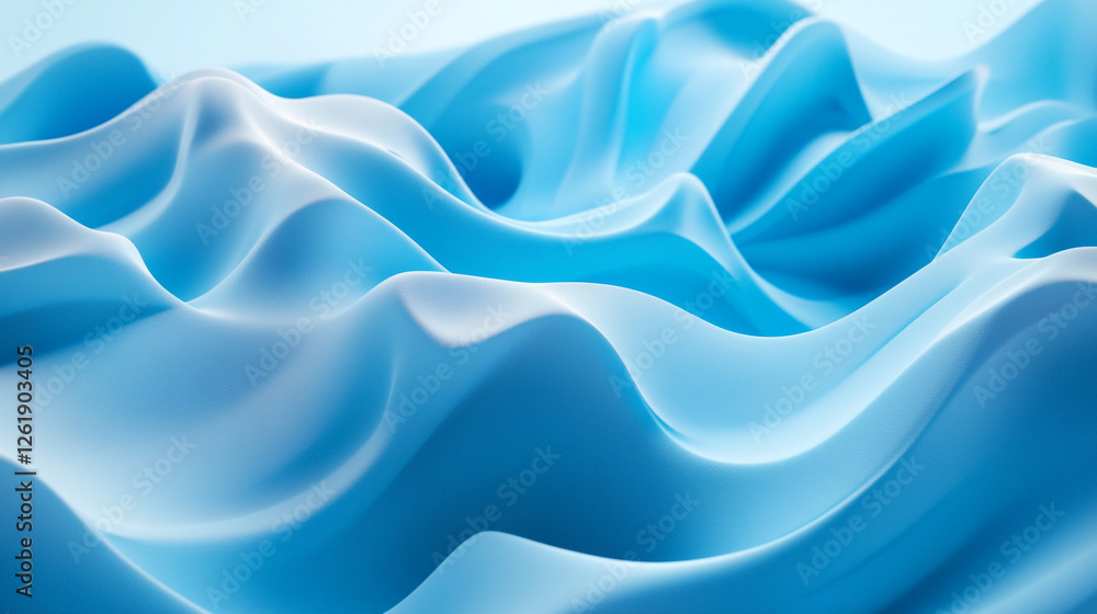 Fototapeta premium Abstract shiny color blue wave design element on dark background. Science design Dot blue wave light screen gradient texture background. Abstract technology big data digital background. 