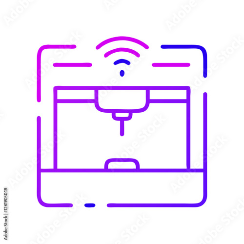 3D printer and additive manufacturing icon