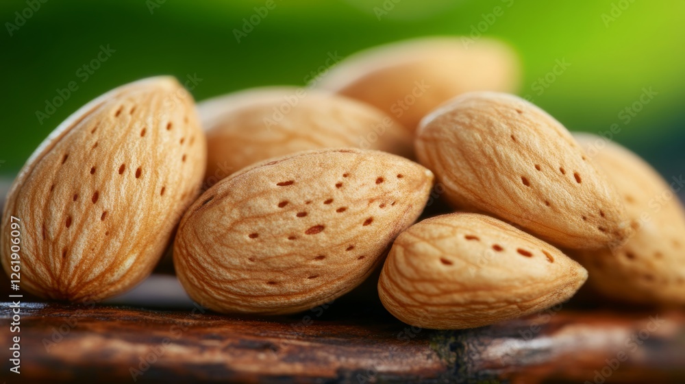 Nuts in Nature: Almonds Resting on Branch Nuts in Nature: Almonds Resting on Branch
