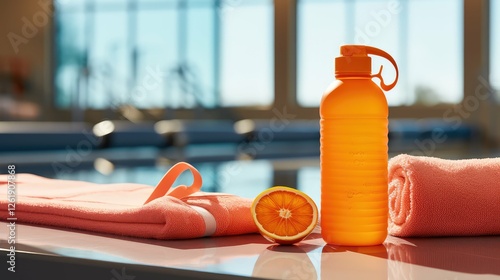 sportsdrink orange gym photo