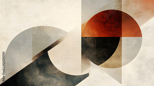 Abstract geometric composition art gallery digital artwork contemporary style close-up creative design elements