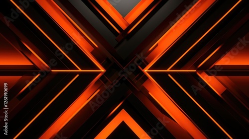 shapes neon orange background