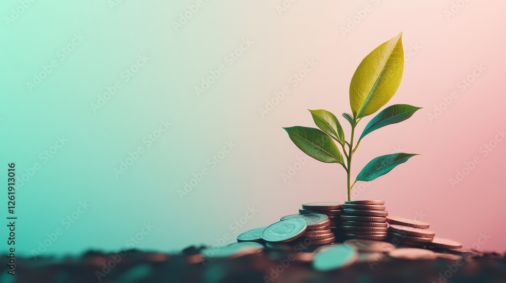 Growth economy money increase market profit financial business isolated on 3d finance graph background of success investment stock currency banking chart rise up concept wealth data earning progress.