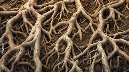 intricate tree roots close up photo