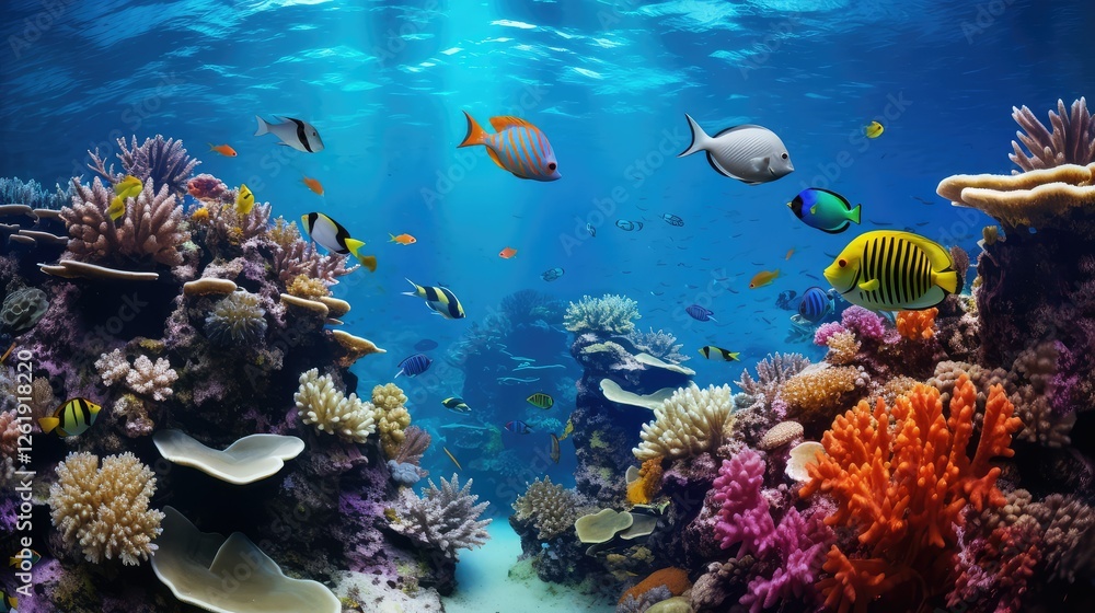 Naklejka premium fish under ocean water