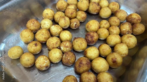 Cheese balls served in wedding photo