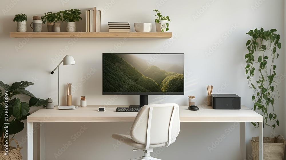 Fototapeta premium chair computer home office