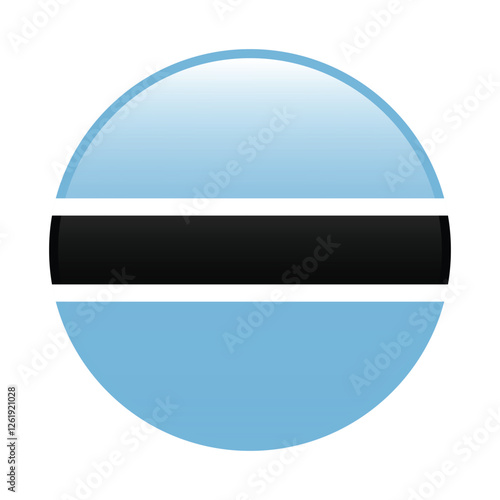 Free Download Botswana circle flag logo icon digital vector illustration - GFXLoad
