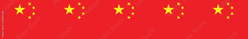 China flag long banner digital vector illustration China flag long banner digital vector illustration