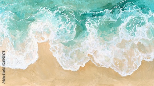 Ocean Waves on Sandy Beach