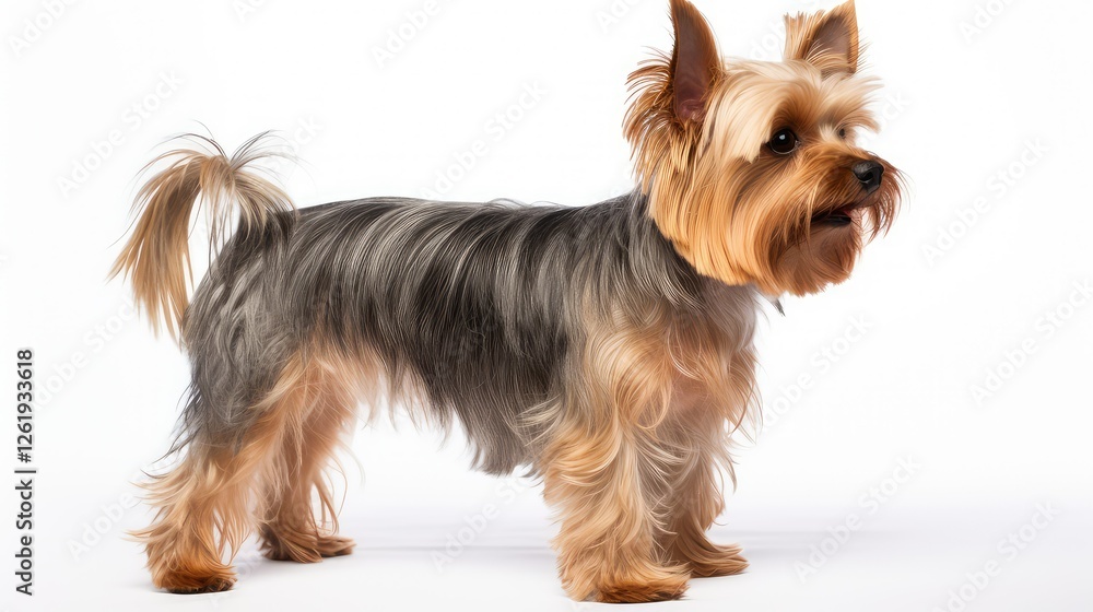 dog yorkshire terrier white background dog yorkshire terrier white background