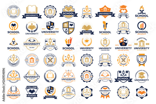 Collections Of University, School Academy Logo Design Template