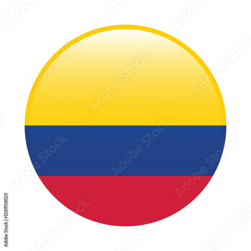 Colombia circle flag logo icon digital vector illustration Free Download Colombia circle flag logo icon digital vector illustration - GFXLoad