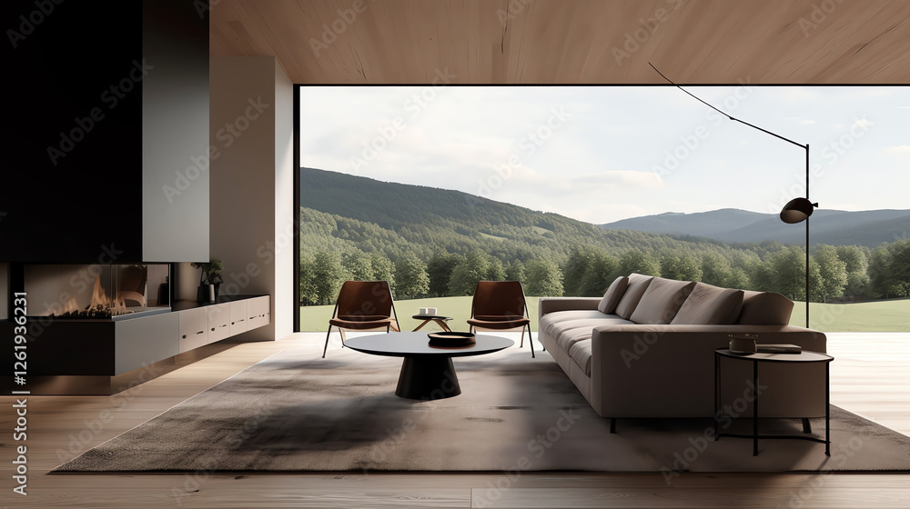 Fototapeta premium Modern Home, Minimalist Design