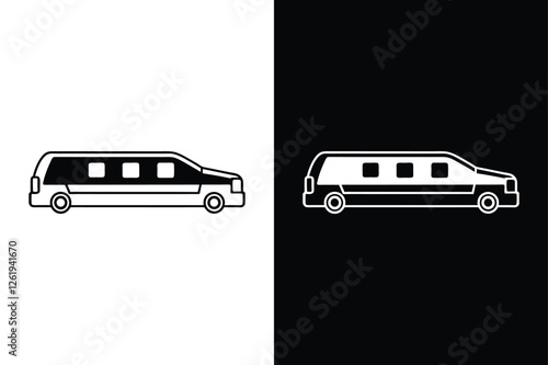 Stylish Limousine Icon Templates vector illustration