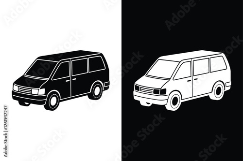 Modern Minivan Icon Collection