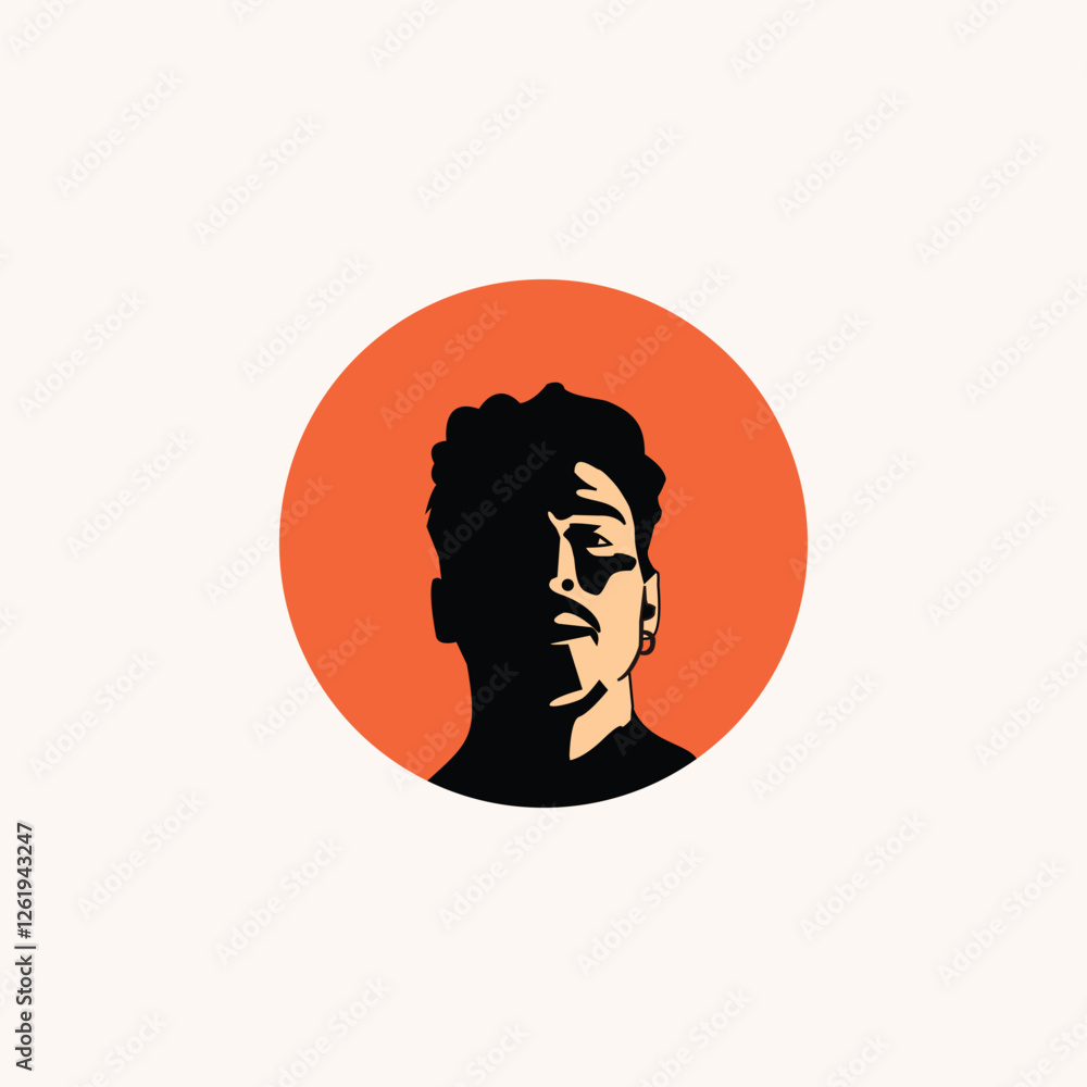 man face logo illustration man face logo illustration