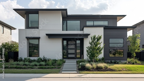 Wallpaper Mural Modern Two Story House With Gray And White Exterior Torontodigital.ca