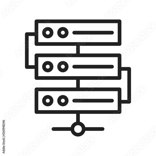 Server icon vector image. Suitable for mobile apps, web apps and print media.