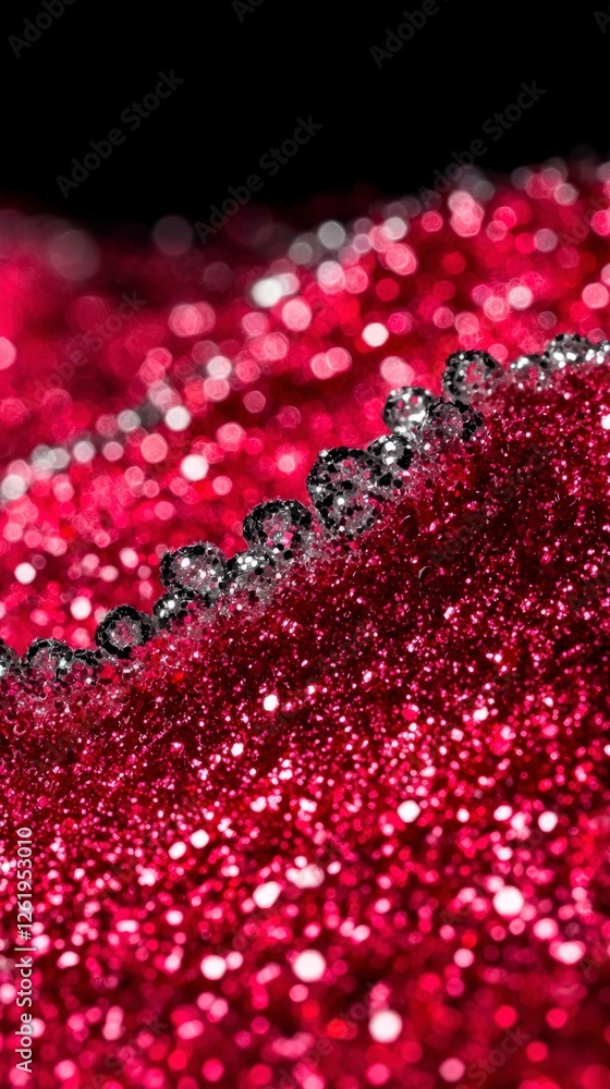Red Glitter Texture with Dark Background Red Glitter Texture with Dark Background