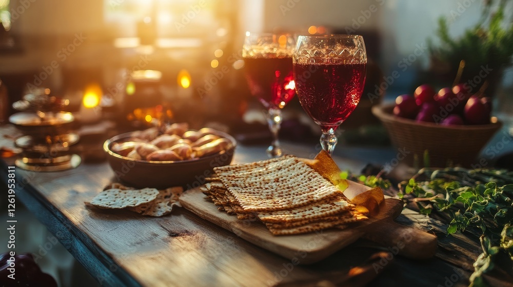 Fototapeta premium Passover begin at sundown 