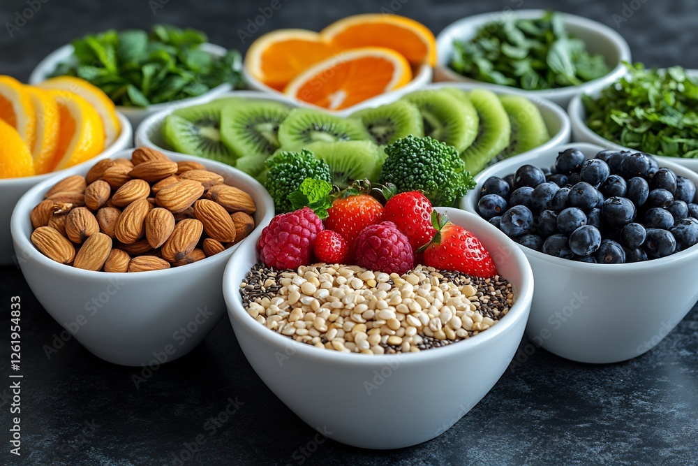 Healthy Breakfast Bowl with Berries, Nuts, and Seeds Healthy Breakfast Bowl with Berries, Nuts, and Seeds